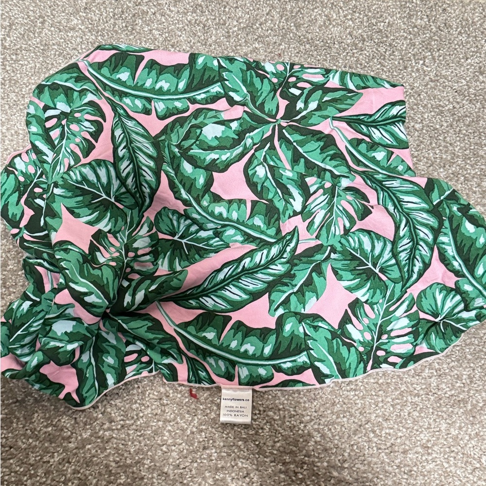 Kenny Flowers Tropical Leaf Print Coverup